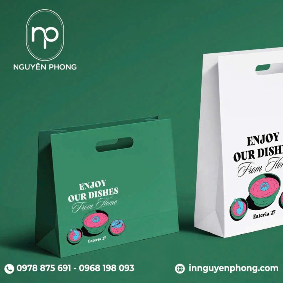 In túi giấy đựng bánh